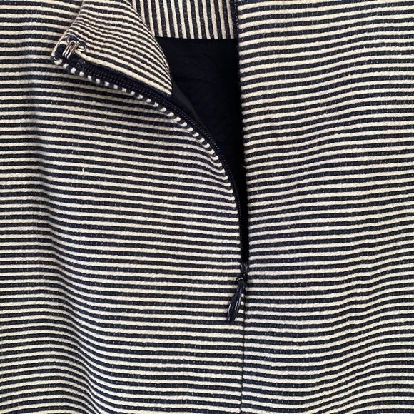 Talbots Pin Striped Lined Pencil Skirt Cotton Blend Office Careerwear Neutral - Picture 3 of 10